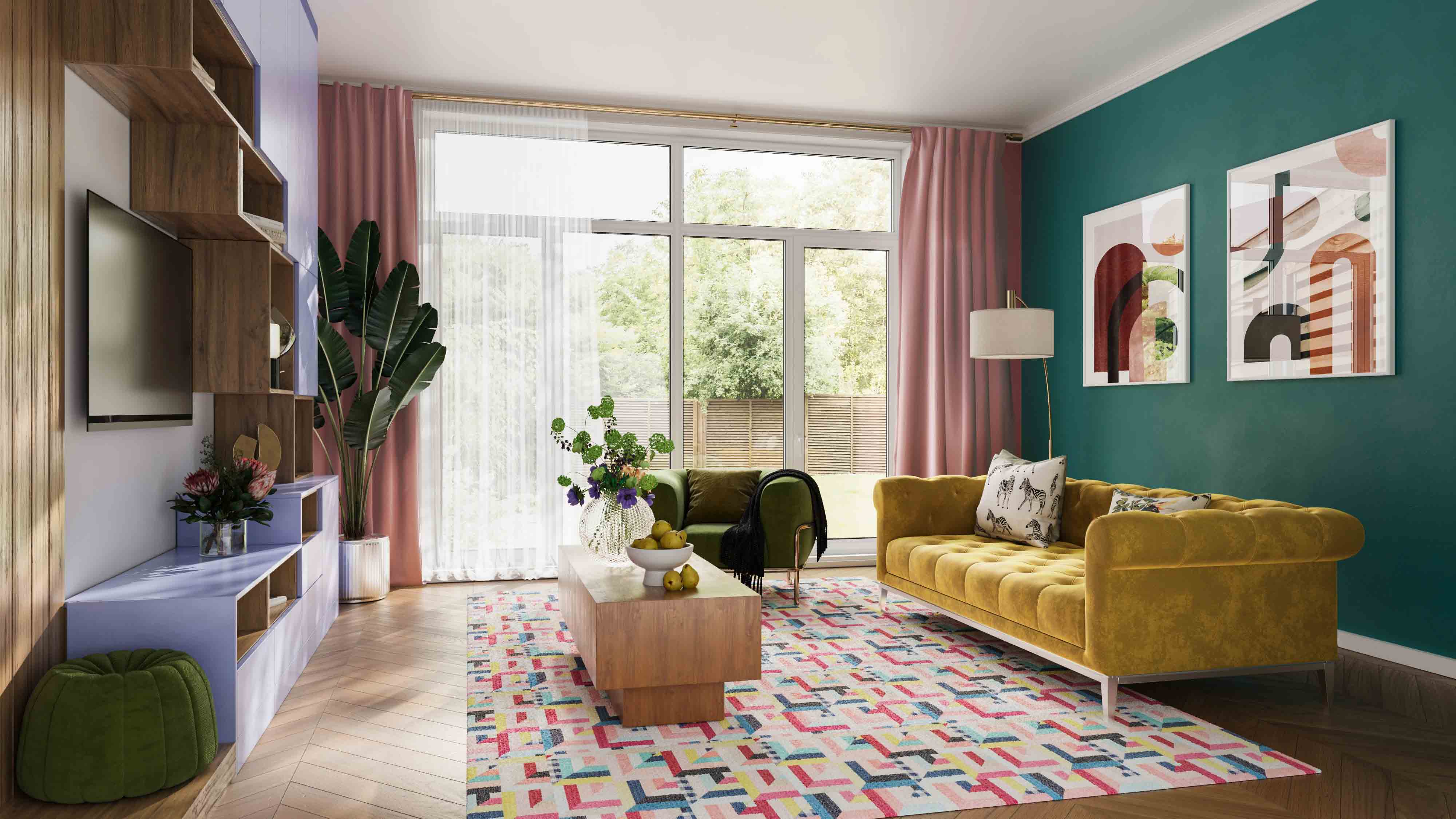 Eclectic living room
