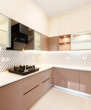 Laminate modular kitchen finish