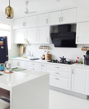 Membrane modular kitchen finish