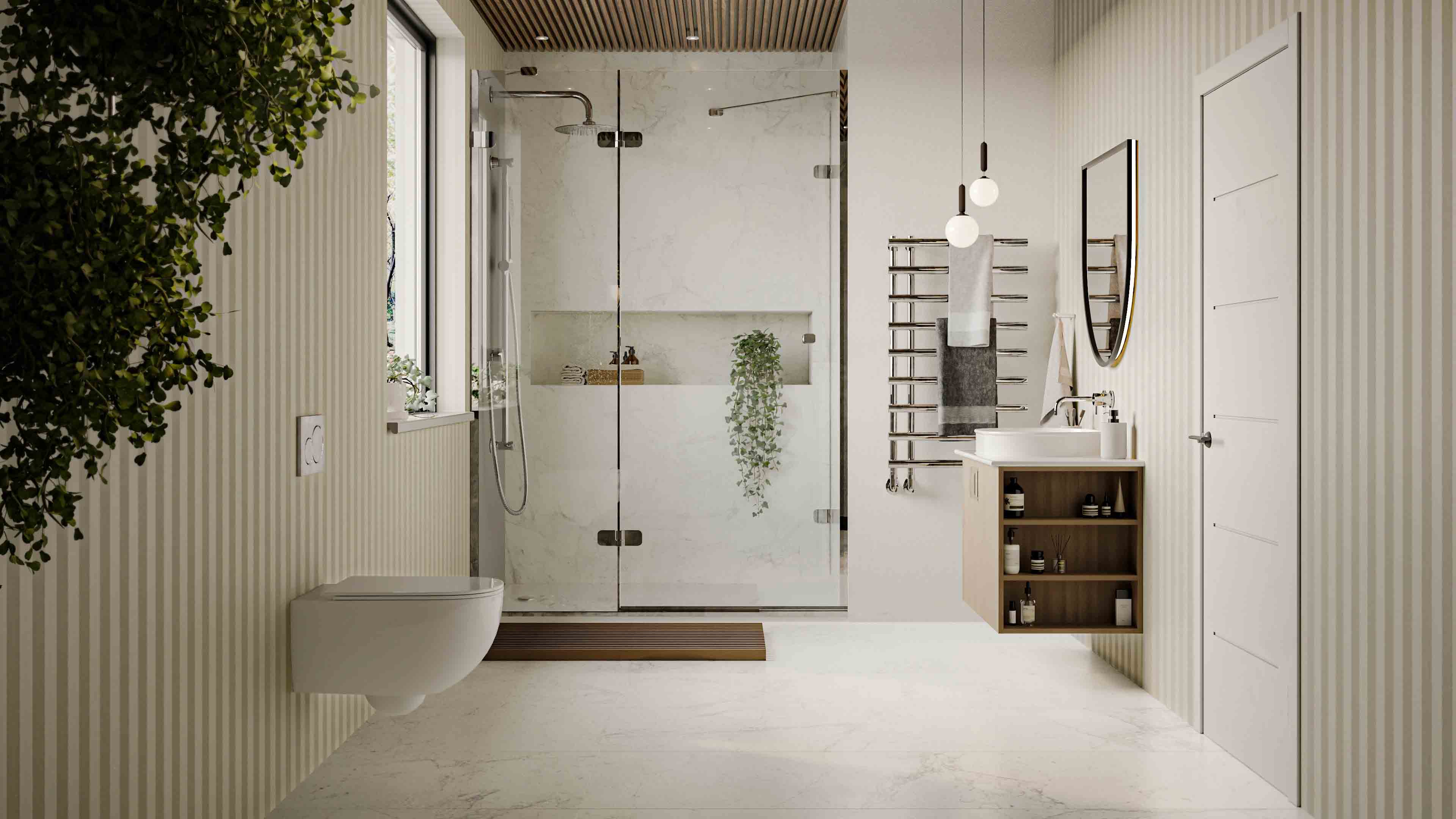 Japandi bathroom